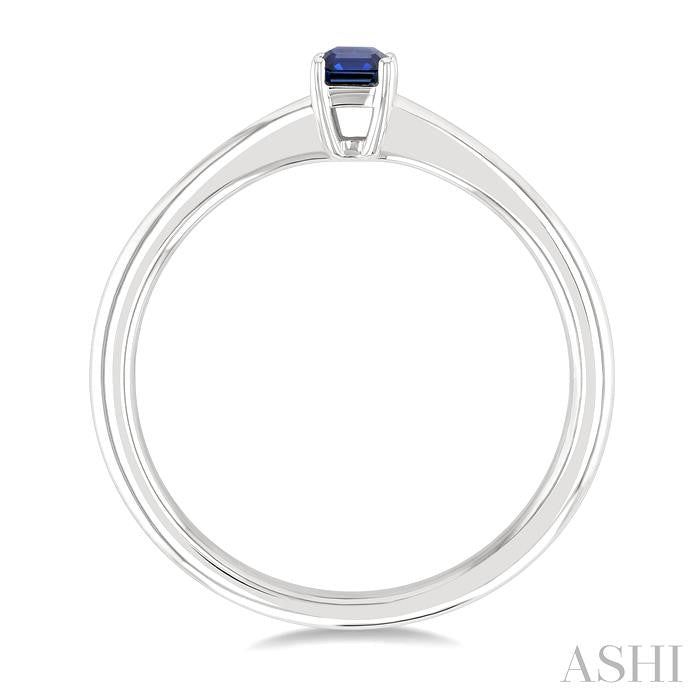 ASHI Emerald Shape Gemstone Solitaire Ring 41809PPF@SPWG-OC