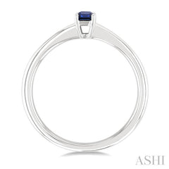 ASHI Emerald Shape Gemstone Solitaire Ring 41809PPF@SPWG-OC