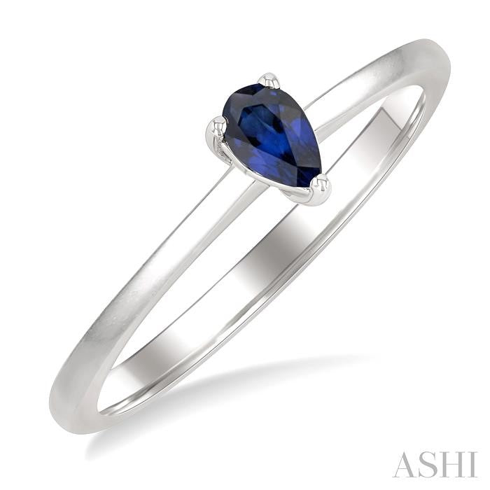ASHI Pear Shape Gemstone Solitaire Ring 41809PPF@SPWG-PR