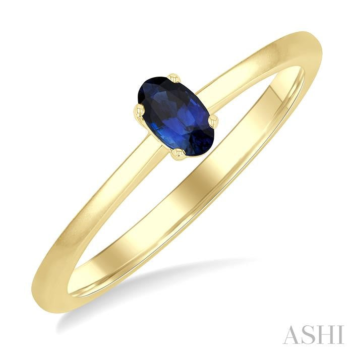 ASHI Oval Shape Gemstone Solitaire Ring 41809PPF@SPYG-OV