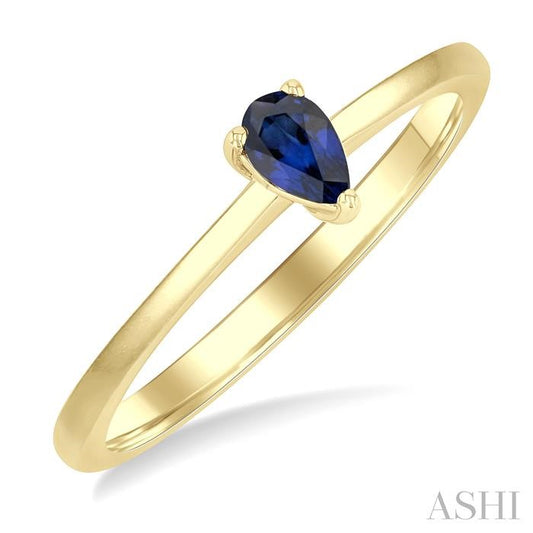 ASHI Pear Shape Gemstone Solitaire Ring 41809PPF@SPYG-PR