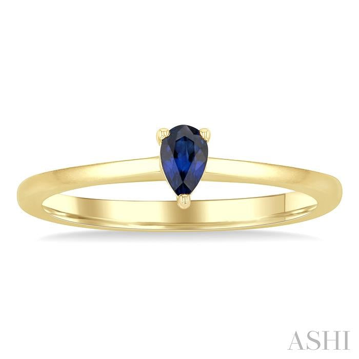 ASHI Pear Shape Gemstone Solitaire Ring 41809PPF@SPYG-PR