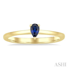 ASHI Pear Shape Gemstone Solitaire Ring 41809PPF@SPYG-PR