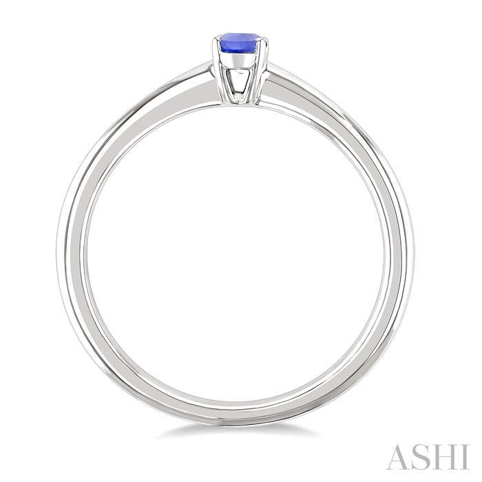 ASHI Oval Shape Gemstone Solitaire Ring 41809PPF@TZWG-OV