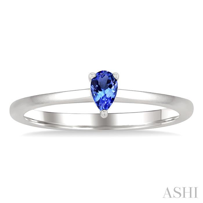 ASHI Pear Shape Gemstone Solitaire Ring 41809PPF@TZWG-PR