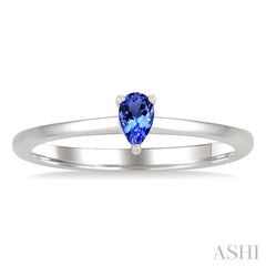 ASHI Pear Shape Gemstone Solitaire Ring 41809PPF@TZWG-PR