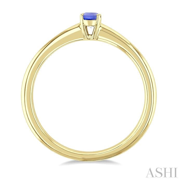 ASHI Oval Shape Gemstone Solitaire Ring 41809PPF@TZYG-OV