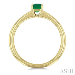 ASHI Emerald Shape Gemstone Solitaire Ring 41819PPF@EMYG-OC