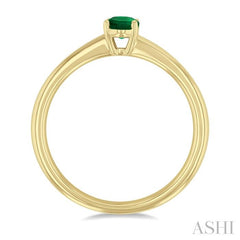 ASHI Oval Shape Gemstone Solitaire Ring 41819PPF@EMYG-OV