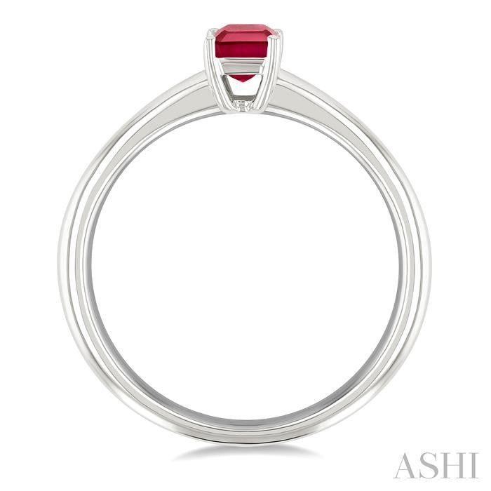 ASHI Emerald Shape Gemstone Solitaire Ring 41819PPF@RBWG-OC