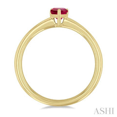 ASHI Pear Shape Gemstone Solitaire Ring 41819PPF@RBYG-PR