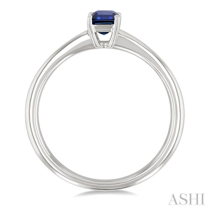ASHI Emerald Shape Gemstone Solitaire Ring 41819PPF@SPWG-OC
