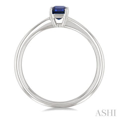 ASHI Emerald Shape Gemstone Solitaire Ring 41819PPF@SPWG-OC