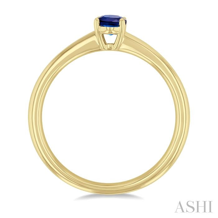 ASHI Oval Shape Gemstone Solitaire Ring 41819PPF@SPYG-OV