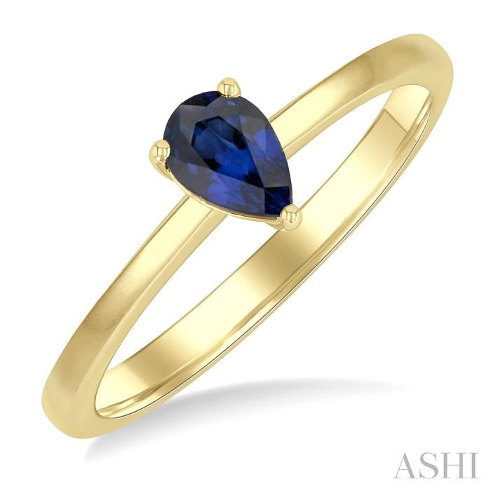 ASHI Pear Shape Gemstone Solitaire Ring 41819PPF@SPYG-PR