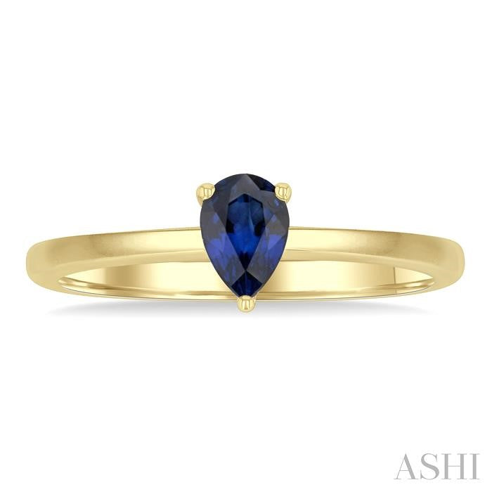 ASHI Pear Shape Gemstone Solitaire Ring 41819PPF@SPYG-PR