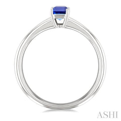 ASHI Emerald Shape Gemstone Solitaire Ring 41819PPF@TZWG-OC