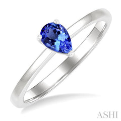 ASHI Pear Shape Gemstone Solitaire Ring 41819PPF@TZWG-PR