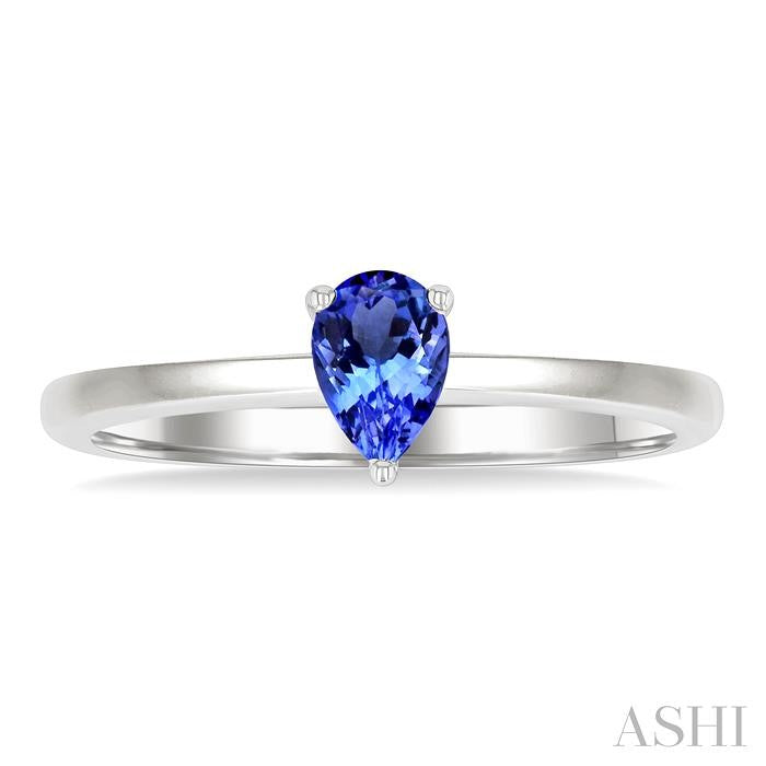ASHI Pear Shape Gemstone Solitaire Ring 41819PPF@TZWG-PR