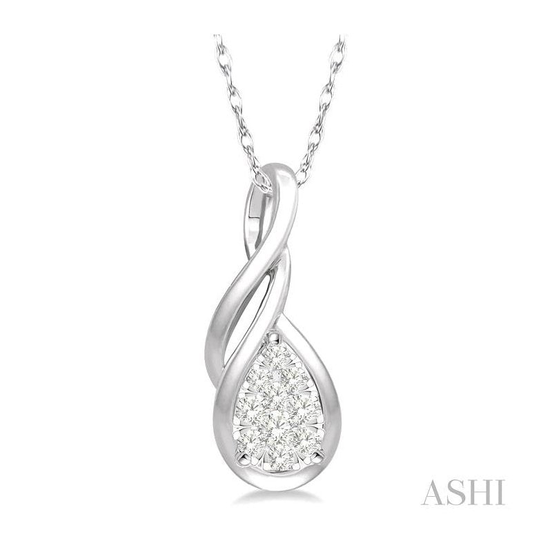ASHI Pear Shape Lovebright Diamond Fashion Pendant 900A8PPFHPDWG