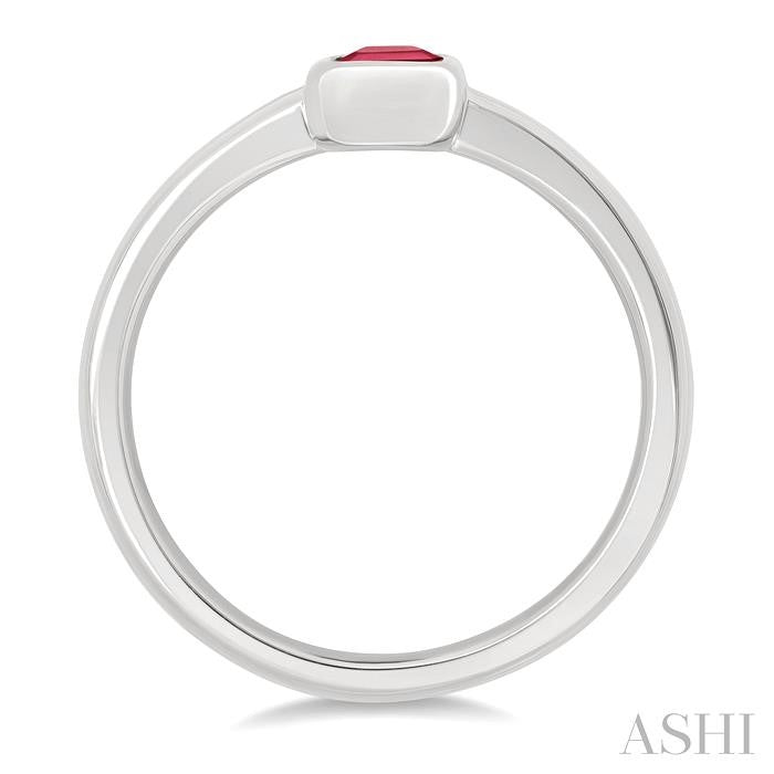 ASHI Emerald Shape Gemstone Solitaire Ring 41909PPF@RBWG-OC