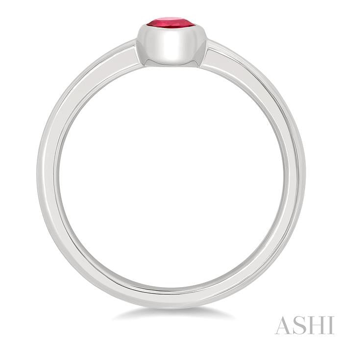 ASHI Oval Shape Gemstone Solitaire Ring 41909PPF@RBWG-OV