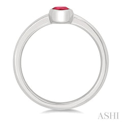ASHI Oval Shape Gemstone Solitaire Ring 41909PPF@RBWG-OV
