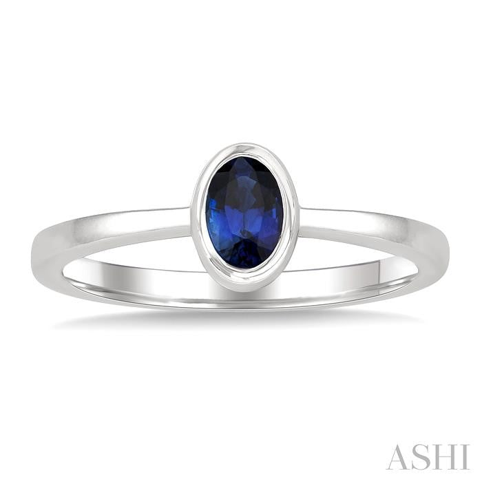 ASHI Oval Shape Gemstone Solitaire Ring 41909PPF@SPWG-OV