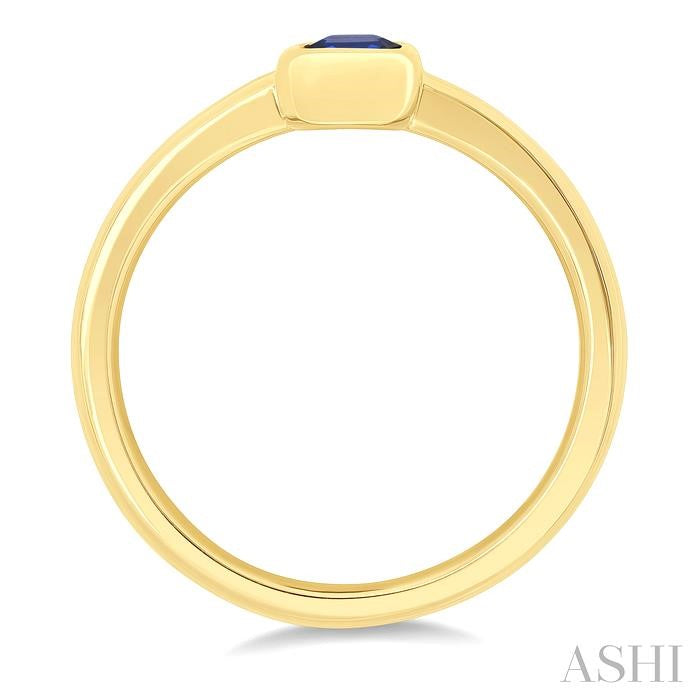 ASHI Emerald Shape Gemstone Solitaire Ring 41909PPF@SPYG-OC