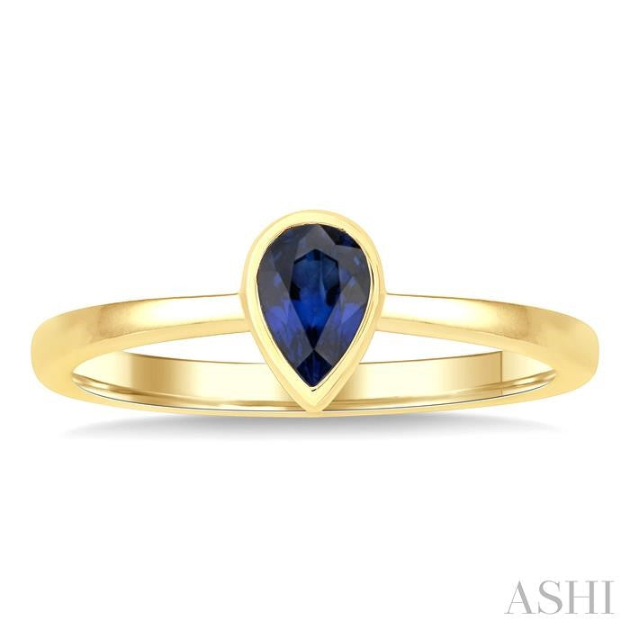 ASHI Pear Shape Gemstone Solitaire Ring 41909PPF@SPYG-PR