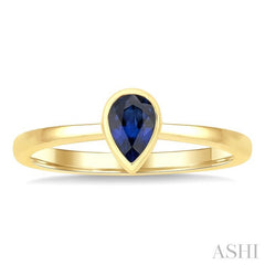 ASHI Pear Shape Gemstone Solitaire Ring 41909PPF@SPYG-PR