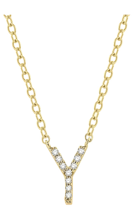 Parkplace Jewelers Block 'Y' Initial Diamond Pendant 912F9PPFSPDYG-Y