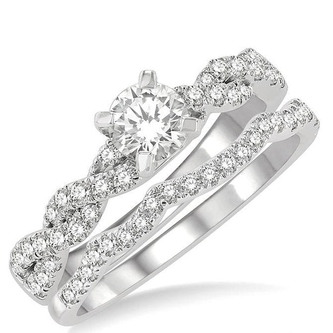 Parkplace Jewelers Round Shape Diamond Wedding Set 242M0PPFHWG-WS