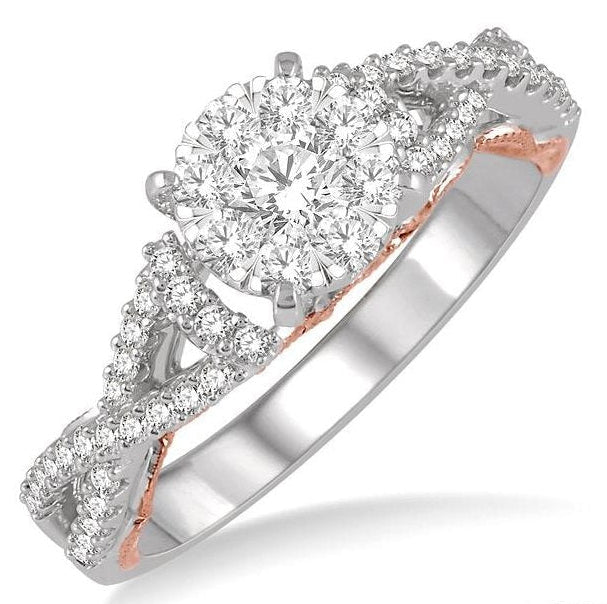Parkplace Jewelers Round Shape Lovebright Diamond Engagement Ring 129E3PPFVWP