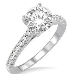 Parkplace Jewelers Round Shape Semi-Mount Diamond Engagement Ring 18905PPFRWG-SM