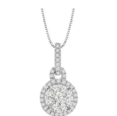 Parkplace Jewelers Round Shape Halo Lovebright Diamond Pendant 94873PPFVPDWG