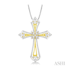 ASHI Cross Diamond Fashion Pendant 95825PPFNPDWY