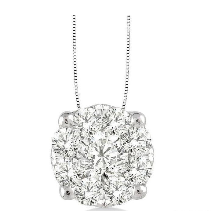 Parkplace Jewelers Round Shape Lovebright Essential Diamond Solitaire Pendant 91751PPFGPDWG