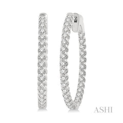 ASHI Inside-Out Diamond Hoop Earrings 622B1PPFGERWG