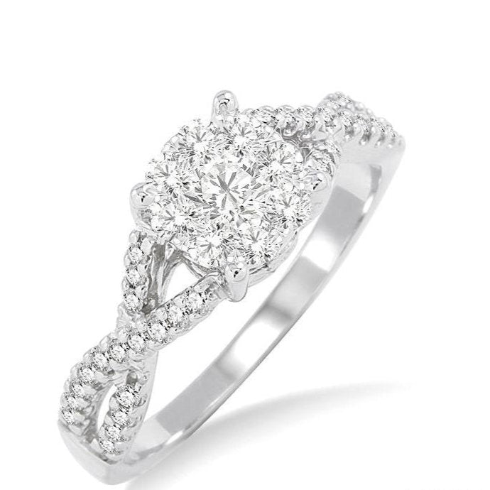 Parkplace Jewelers Round Shape Lovebright Diamond Engagement Ring 19493PPFVWG-LE