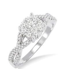 Parkplace Jewelers Round Shape Lovebright Diamond Engagement Ring 19493PPFVWG-LE