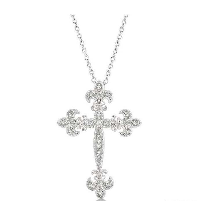 Parkplace Jewelers Cross Fleur De Lis Diamond Fashion Pendant 953B8PPTSPDWG