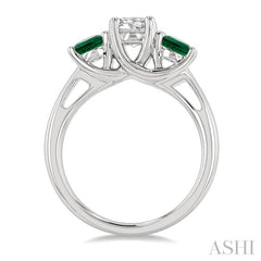 ASHI Round Shape Past Present & Future Gemstone & Diamond Ring 44542PPFGEMWG