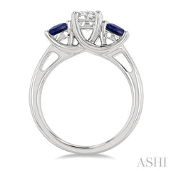 ASHI Round Shape Past Present & Future Gemstone & Diamond Ring 44542PPFGSPWG