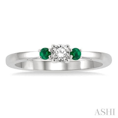ASHI Round Shape Past Present & Future Gemstone & Diamond Ring 44548PPFGEMWG