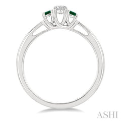 ASHI Round Shape Past Present & Future Gemstone & Diamond Ring 44548PPFGEMWG