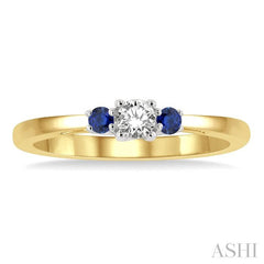 ASHI Round Shape Past Present & Future Gemstone & Diamond Ring 44548PPFGSPYW