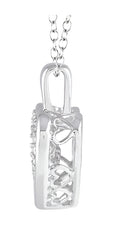 Parkplace Jewelers Silver Heart Shape Emotion Diamond Pendant 80039PPSXSLPD