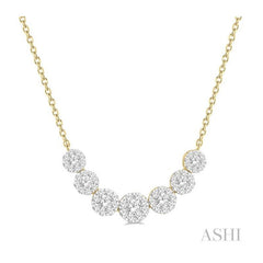 ASHI Lovebright Essential Diamond Smile Necklace 9936VPPFGNKYW