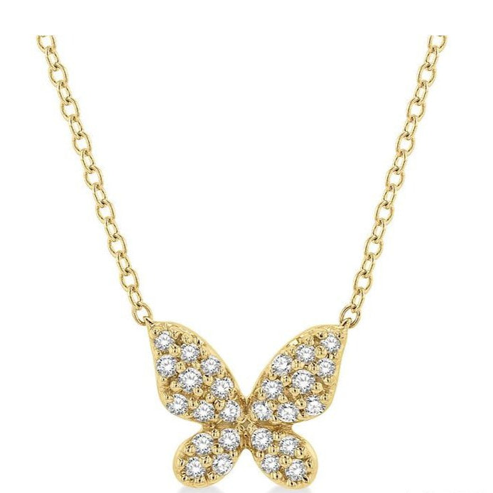 Parkplace Jewelers Butterfly Petite Diamond Fashion Pendant 641A8PPTSPDYG